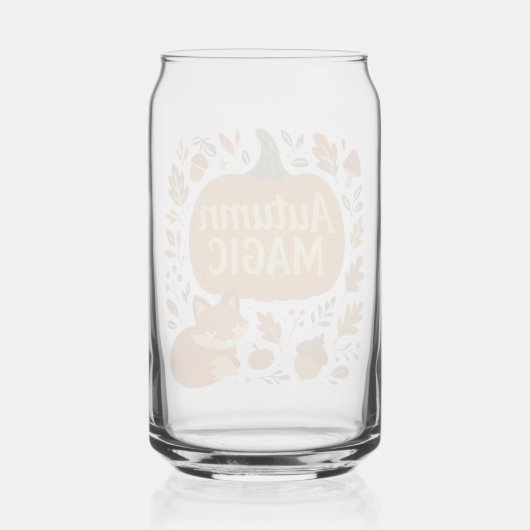 Woodland Cozy Vibes Mok Blikvorm Glas (Achterkant)