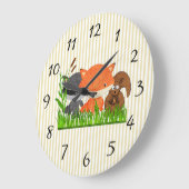 Woodland Creater Forest Animal Baby Nursery Clock Grote Klok (Hoek)