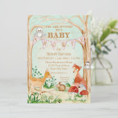 Woodland Creaters Animals Deer Fox Rabbit Owl Art Kaart (Staand voorkant)