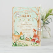 Woodland Creaters Animals Deer Fox Rabbit Owl Art Kaart (Staand voorkant)