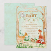 Woodland Creaters Animals Deer Fox Rabbit Owl Art Kaart (Voorkant / Achterkant)