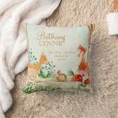 Woodland Creaters Animals Deer Fox Rabbit Owl Art Kussen (Deken)