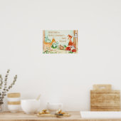 Woodland Creaters Animals Deer Fox Rabbit Owl Art Poster (Keuken)