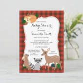 Woodland Creaters Baby shower Buffalo Play Kaart (Staand voorkant)