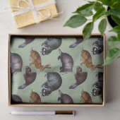 Woodland Creaters on Green Decoupage Tissuepapier (Geschenk)