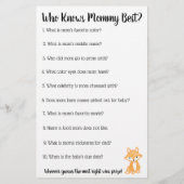 Woodland Creates themed baby shower games Flyer (Achterkant)