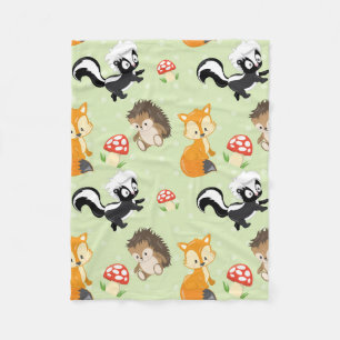 Woodland Creates unisex baby fleece blanket Deken