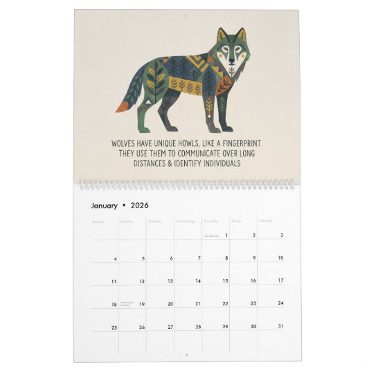 Woodland Creature Facts Calendar Kalender (Jan 2026)