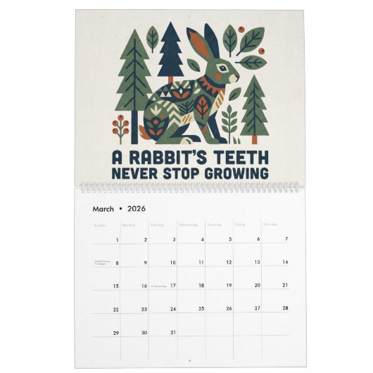 Woodland Creature Facts Calendar Kalender (Mar 2026)
