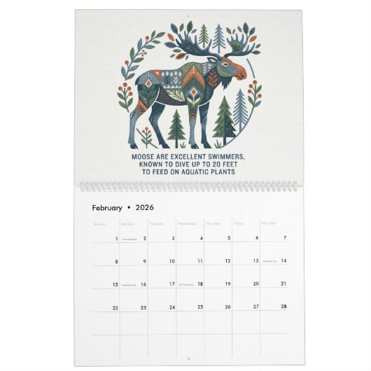 Woodland Creature Facts Calendar Kalender (Feb 2026)