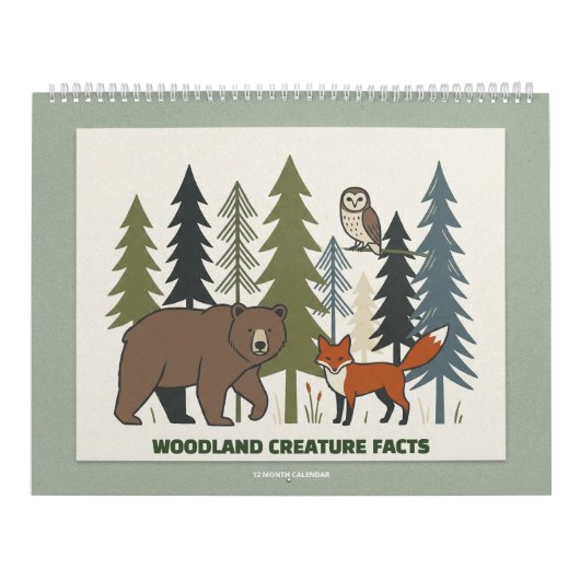 Woodland Creature Facts Calendar Kalender (Hoes)