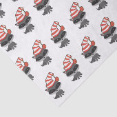 Woodland Creature Raccoon Kerstmis Tissuepapier (Detail)