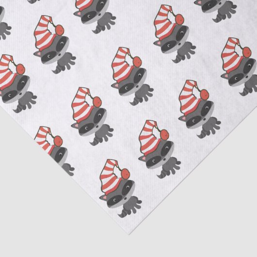 Woodland Creature Raccoon Kerstmis Tissuepapier (Detail)