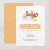 Woodland Creature Tea Party Uitnodiging (Voorkant / Achterkant)