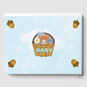 Woodland Creature Threats Baby shower Gastenboek (Achterkant)