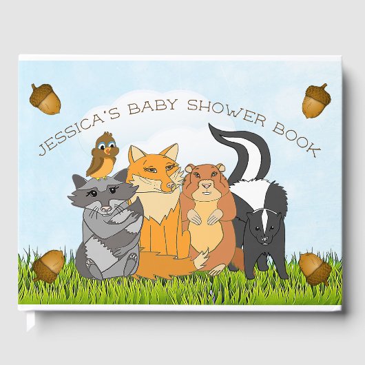 Woodland Creature Threats Baby shower Gastenboek (Voorkant)