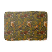 Woodland Creatures and Leaves Pattern Badmat (Voorkant)