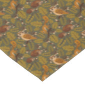 Woodland Creatures and Leaves Pattern Tafelkleed (Gekanteld)