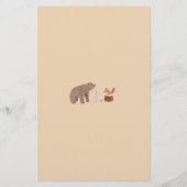 Woodland Creatures Baby shower Invitation Briefpapier (Achterkant)