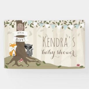 Woodland Creatures Boy Baby shower Spandoek