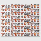 Woodland Creatures Boy's Baby shower Cadeaupapier (Vlak)