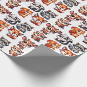 Woodland Creatures Boy's Baby shower Cadeaupapier (Hoek)