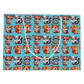 Woodland Creatures Boy's Baby shower Groot Cadeauzakje (Achterkant)