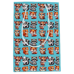 Woodland Creatures Boy's Baby shower Medium Cadeauzakje