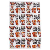 Woodland Creatures Boy's Baby shower Medium Cadeauzakje (Achterkant)