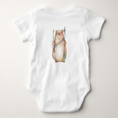 Woodland Creatures Bunny Fox Beer Bodysuit T-Shirt (Achterkant)