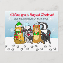 Woodland Creatures Christmas Briefkaart