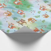 Woodland Creatures Christmas Cadeaupapier (Hoek)