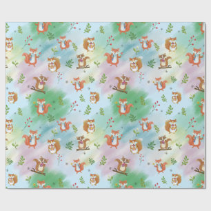 Woodland Creatures Christmas Cadeaupapier