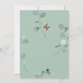 Woodland Creatures en Greenery Baby shower Kaart (Achterkant)