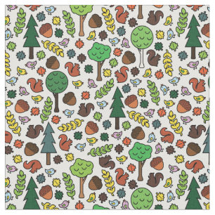 Woodland Creatures Fabric Stof