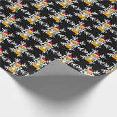 Woodland Creatures Fox en Snowflakes Kerstmis Cadeaupapier (Hoek)