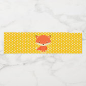Woodland Creatures Fox Waterfles Label Etiket (Enkel label)