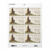 Woodland Creatures Meisje Baby shower Label (Full Sheet)