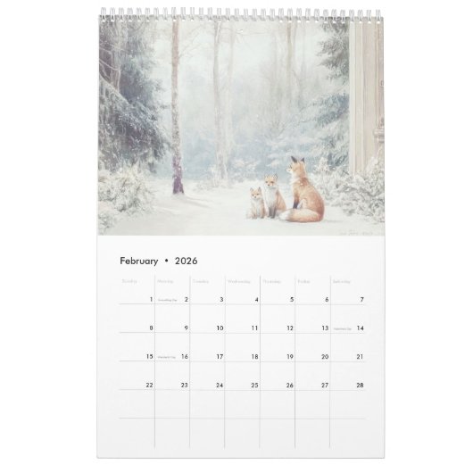 Woodland Creatures: Natuur Kunst Kalender (Feb 2026)