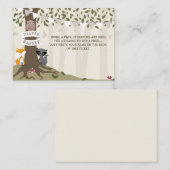 Woodland Creatures Neutrale Luier Raffle Informatiekaartje (Voorkant / Achterkant)