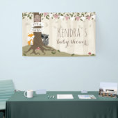 Woodland Creatures roze Baby shower Spandoek (Beurs)
