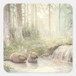 Woodland Creatures Vierkante Sticker