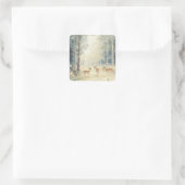 Woodland Creatures Vierkante Sticker (Tas)