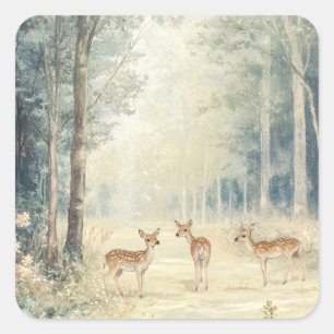 Woodland Creatures Vierkante Sticker