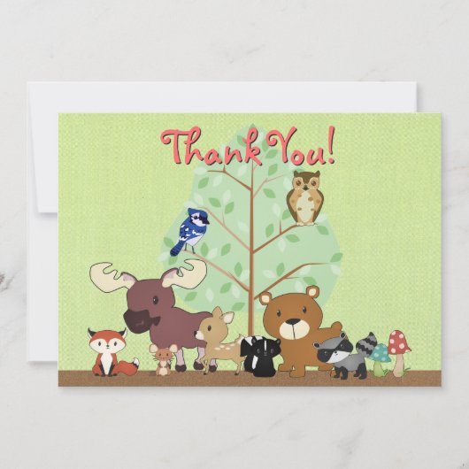 Woodland Critters Bedankt (Voorkant)