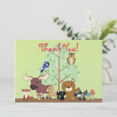 Woodland Critters Bedankt (Staand voorkant)