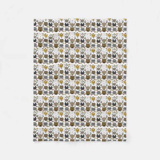 Woodland Critters-Best Forest Friends Fleece Deken (Voorkant)