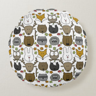 Woodland Critters-Best Forest Friends Rond Kussen