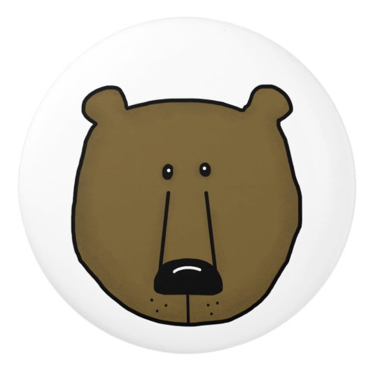 Woodland Critters-Beste Bos Vrienden-Beer Keramische Knop (Voorkant)