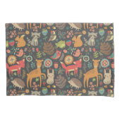 Woodland Critters Cottcore Folk Art Kussensloop (Voorkant)